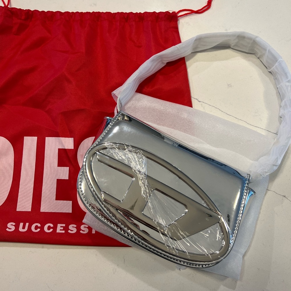 Diesel Silver Bag with Red Dust Bag